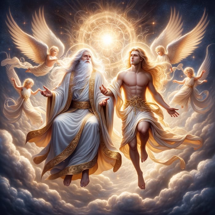 God and Son: Divine Beings in Celestial Realm