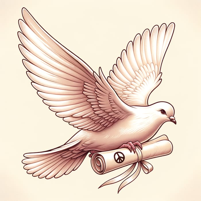 Graceful Dove Spreading Message of Peace and Love