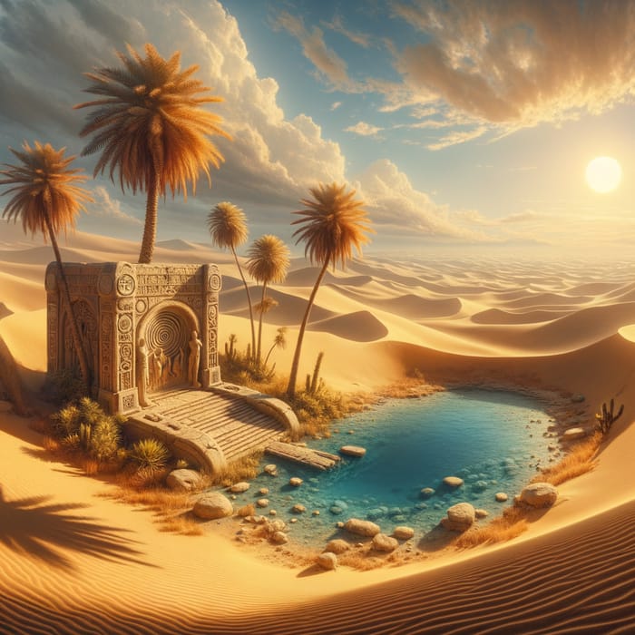 Desert Oasis: Shrine of Multiple Faiths in Tranquil Sanctuary