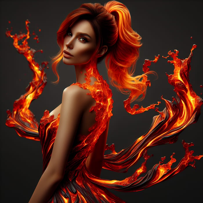 Taylor Swift: Goddess of Lava with Fiery Red Hair