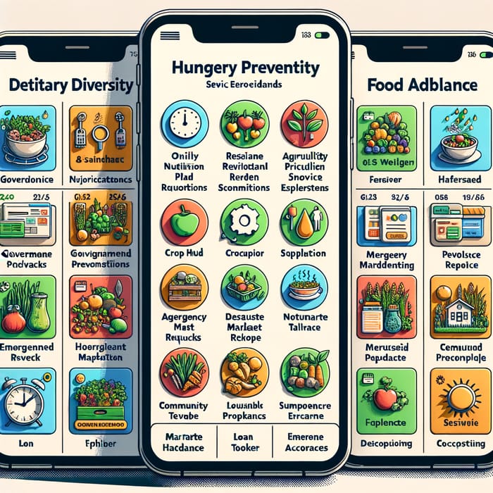 Mobile App: Nutritional Tracking, Food Security, Climate Resilience, Public Service Delivery