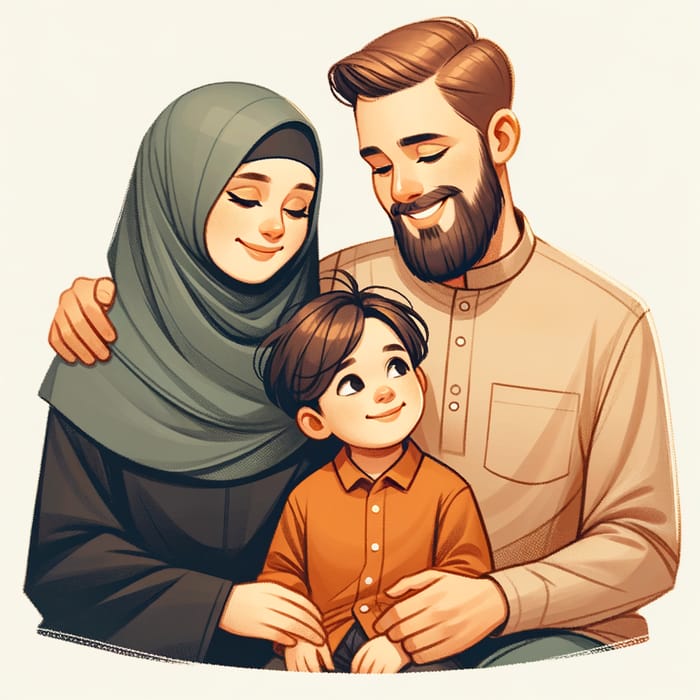 Muslim Family Love | Serene Portrait