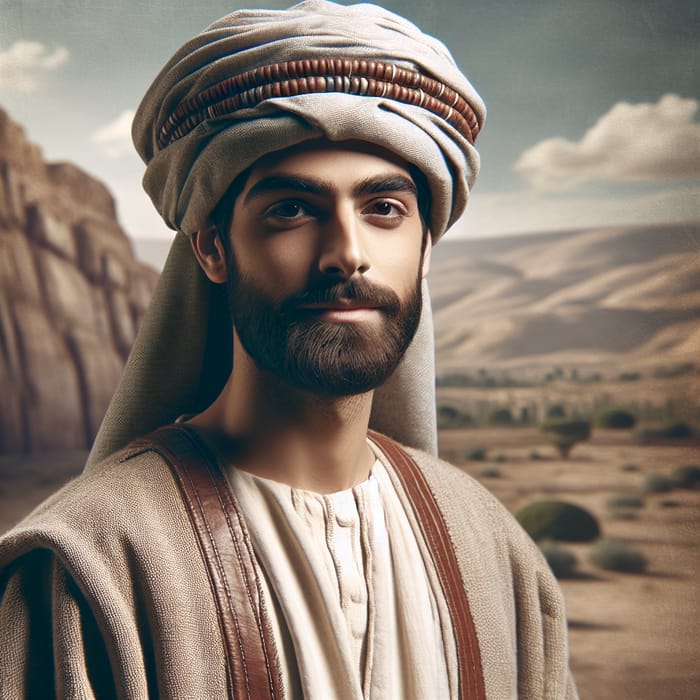 First Century Middle-Eastern Man with Jewish Yarmulke - Historical Figure