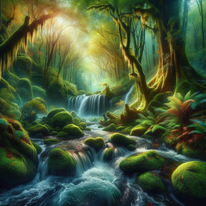 Mystical Forest with Hidden Waterfall: A Dreamy Escape | AI Art ...