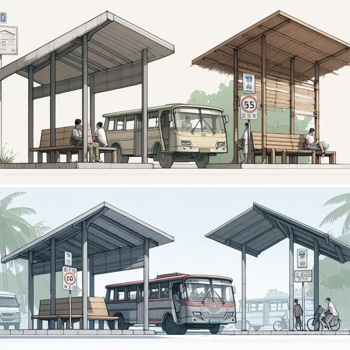 Architectural Designs: Simple Modern and Traditional Jeepney Stop Waiting Sheds