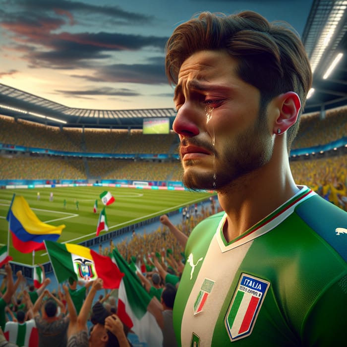 Heartbroken Italian Soccer Player in Tears After Losing to Ecuador