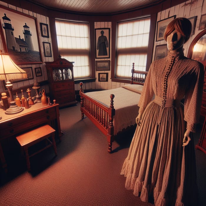 Woman Mannequin in Haunted Lighthouse Bedroom