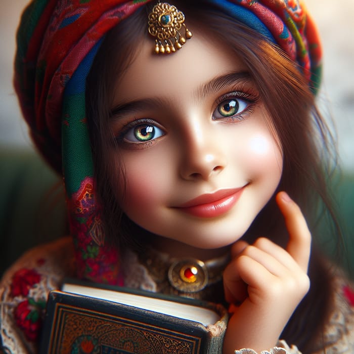 Arab Girl in Traditional Clothing - Cultural Portrait