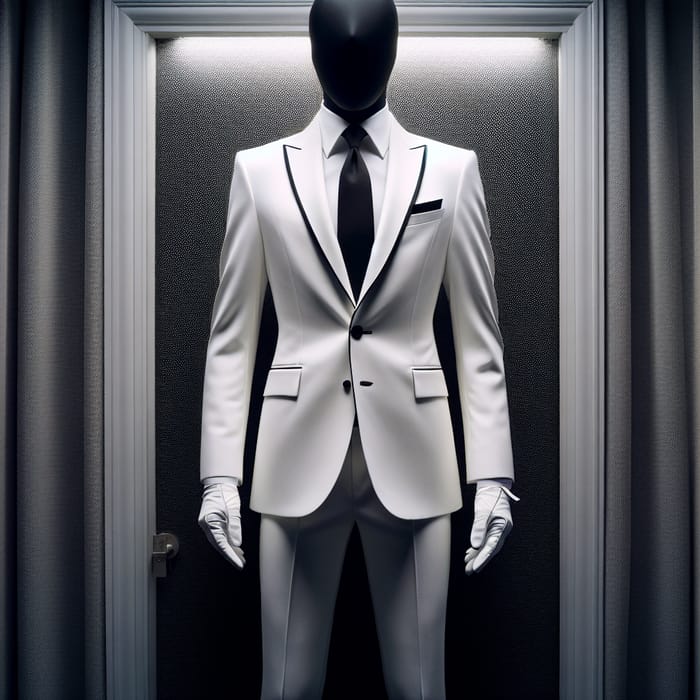 Elegant White Suit in a Secret Room
