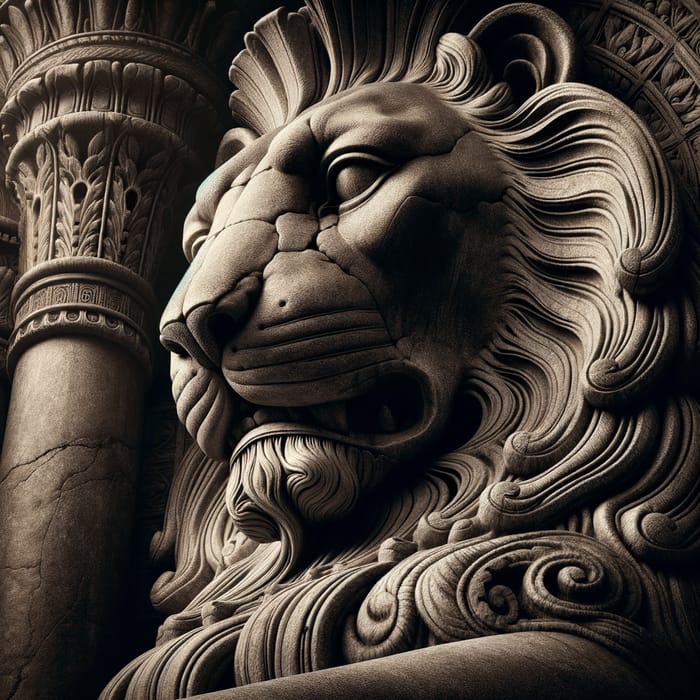 Ashoka's Lion Capital: Regal High Contrast Details