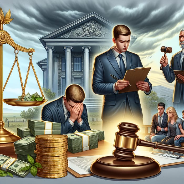Bail Related Images: Scales of Justice, Lawyer, and Bondsman