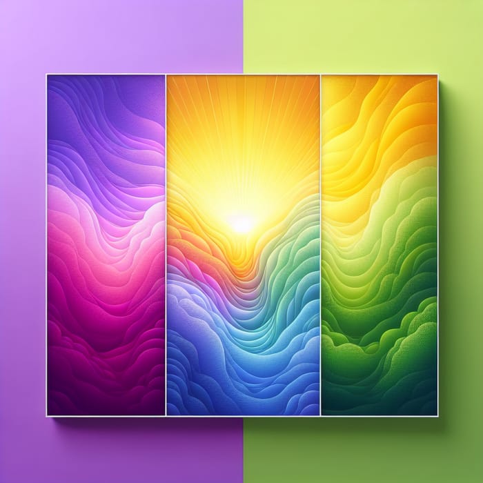 Plain Purple, Yellow & Green Background | Stunning Gradient Effect
