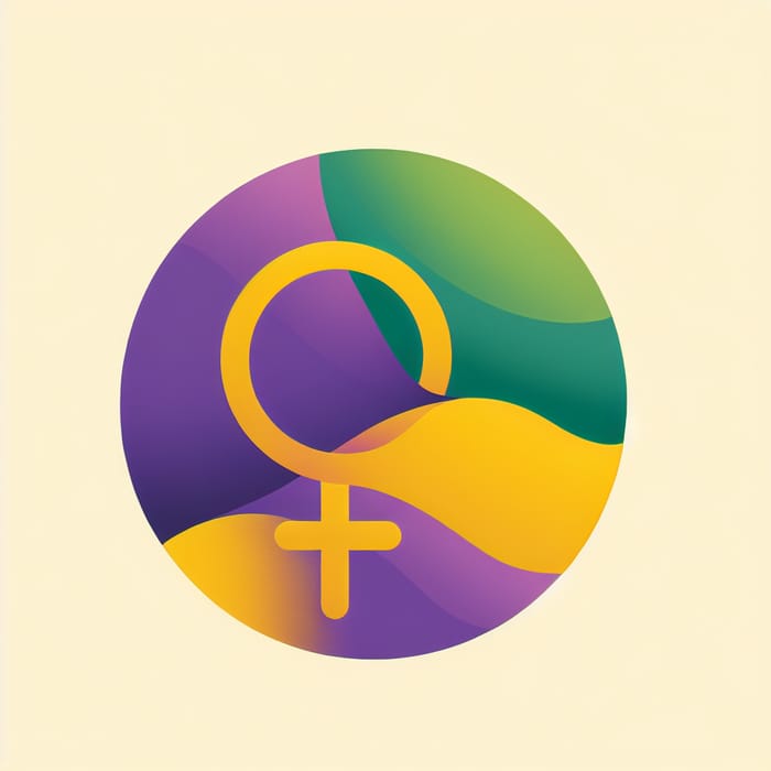 Plain Purple, Yellow, and Green Background for Gender and Development