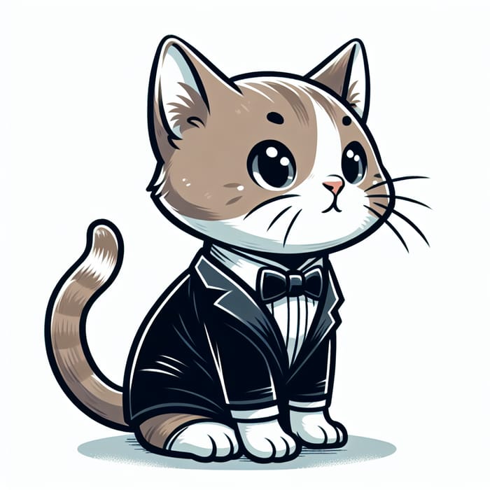 Cat in Tuxedo: Playful and Stylish Feline