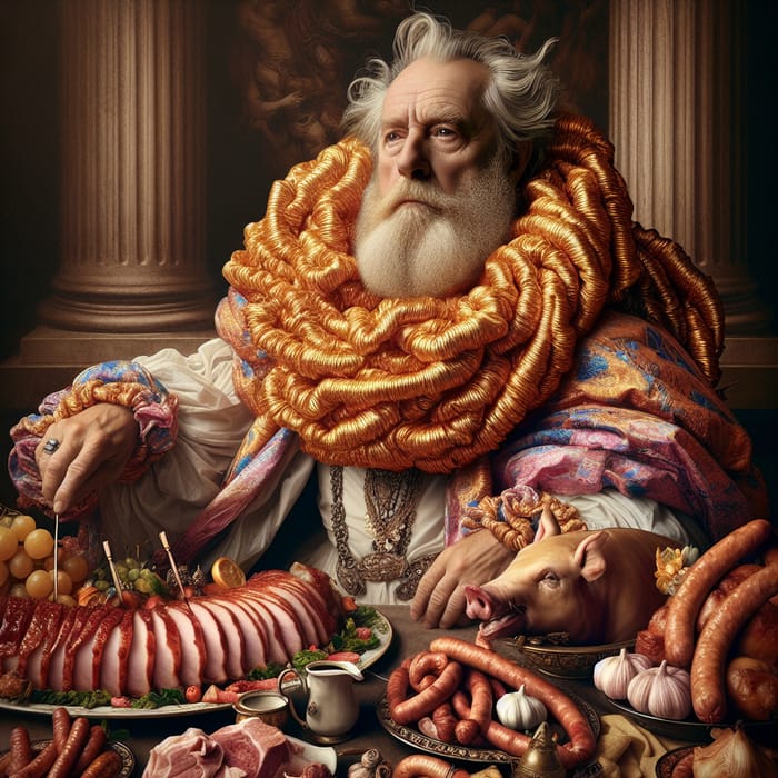 Sven Meier, Crinkle Scarf Kingdom Monarch | Opulent Feast Portrait