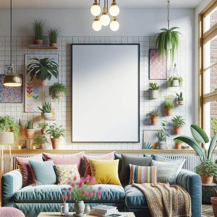 Hyper-realistic Living Room in Berlin with Mindfulness and Colors