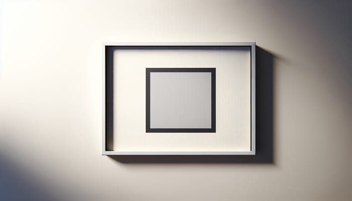 Square 1:1 Aspect Ratio Image with Neutral Colors and Black Border