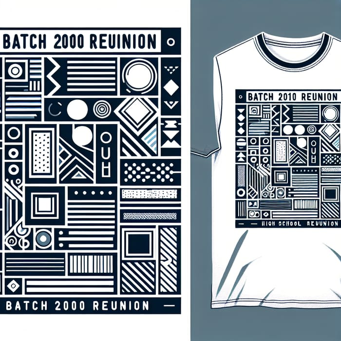 Geometric Tshirt Design for High School Reunion Batch 2010 | Unique Patterns