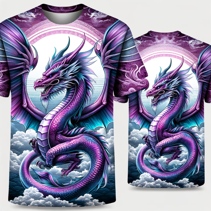 Violet Dragon Sublimation T-Shirt Design