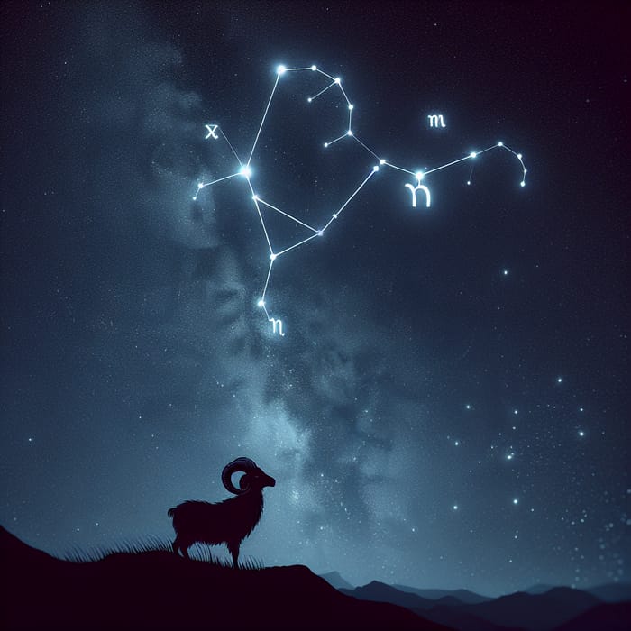 Aries and Virgo Constellations in Night Sky - Stars Description