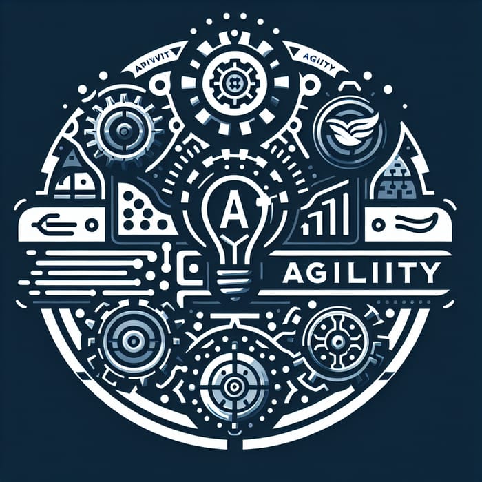 AI Technology Emblem Design for Innovative Project Management