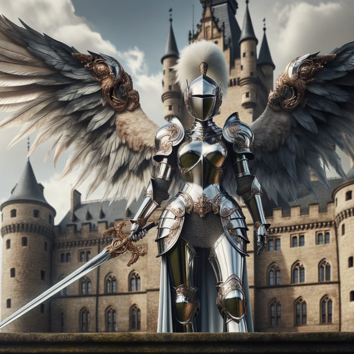 Winged Warrior in Armor - Castle Defender