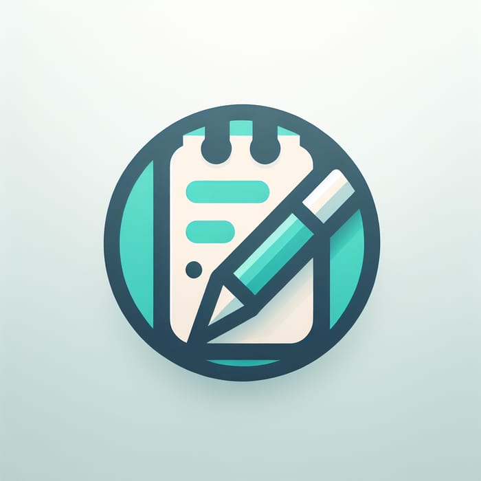 Innovative Note-Taking App Logo: Clean & Modern Design