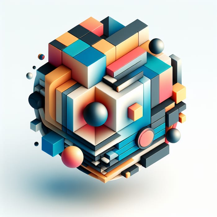 Dynamic 3D Logo Illustration Design