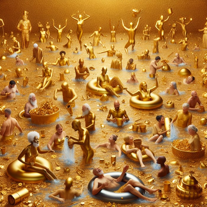 Golden Submersion: An Inclusive Scene of Abundance