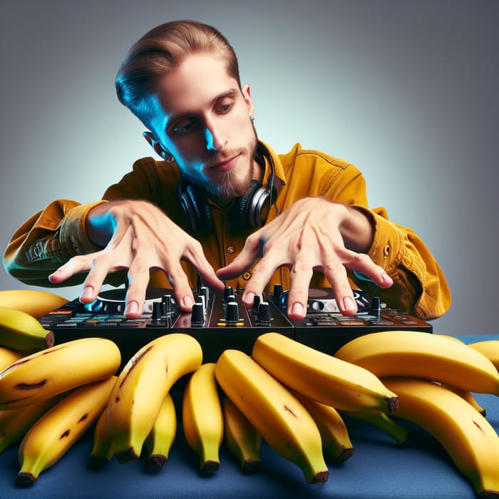 Russian Rapper Bladee Mixing on Bananas | Music Vibe & Hip-hop Scene