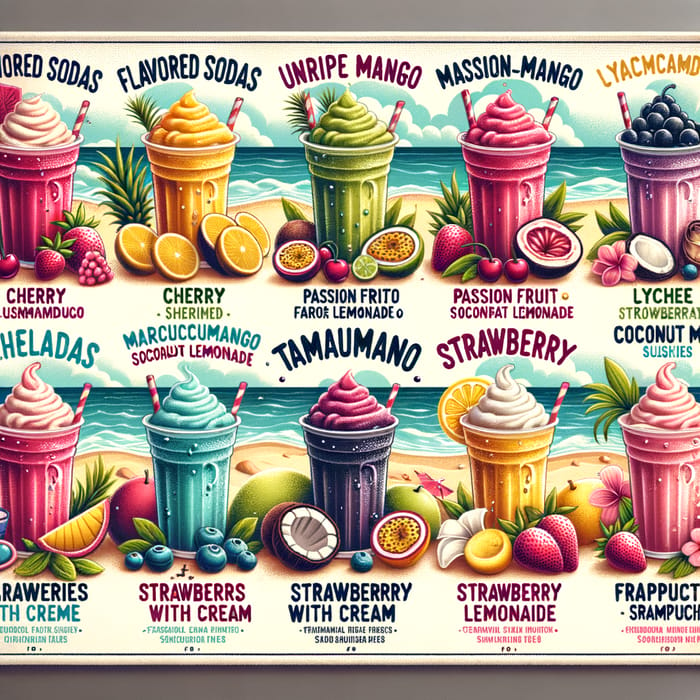 Beach-Themed Slushy Shop | Flavorful Categories & Options