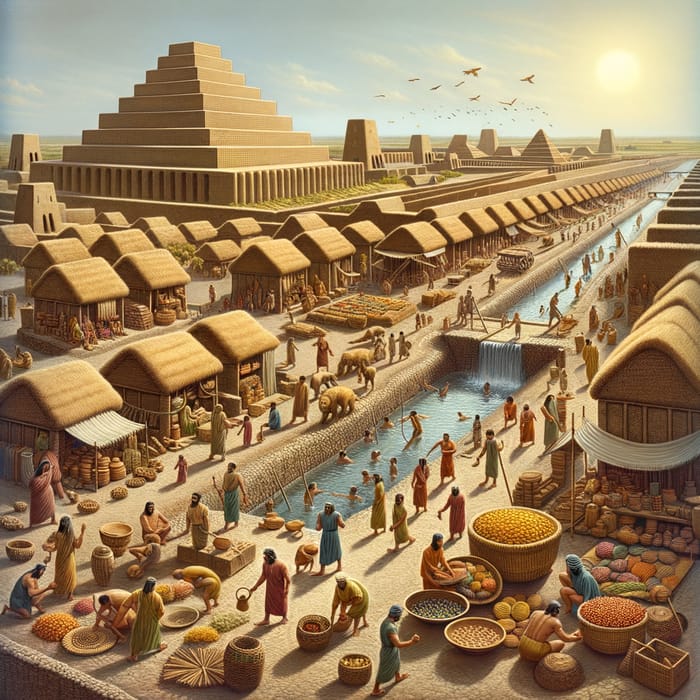 Ancient Sumerian Civilization - Marketplace & Agriculture