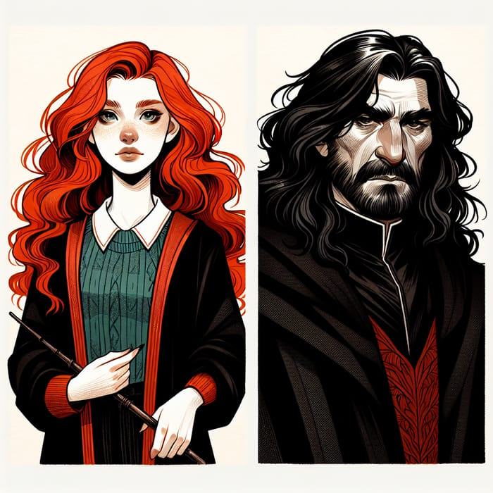 Ginny Weasley and Severus Snape Fantasy Artwork