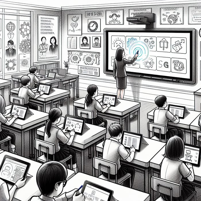 Unique 21st Century Classroom Sketch