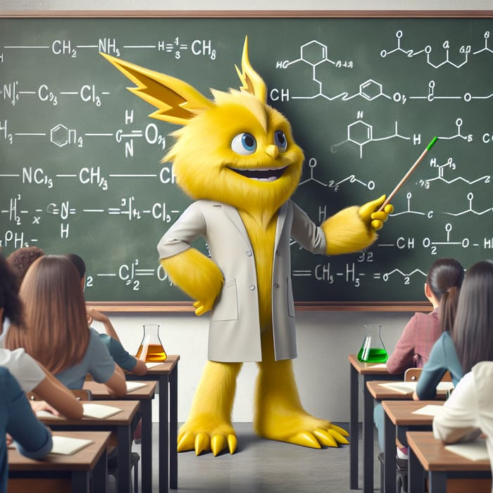 Pikachu Chemistry Teacher - Educational Chemistry Class