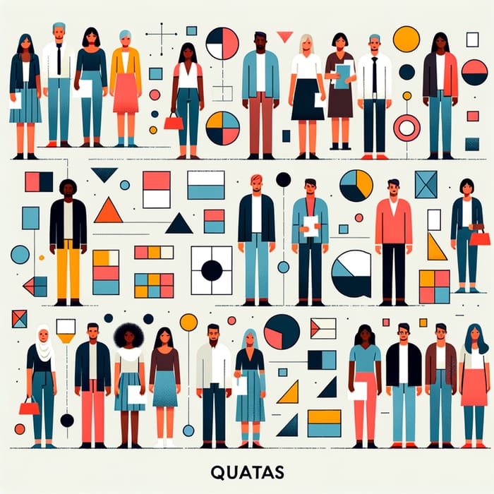 Illustrating Diversity and Quotas with Geometric Shapes & People