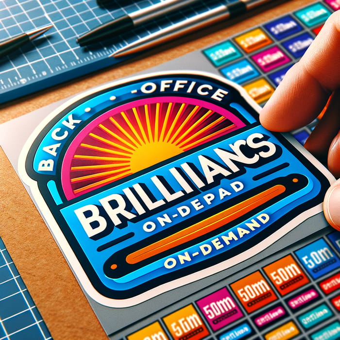 Vibrant Sticker: Back-Office Brilliance, On-Demand - Modern & Professional
