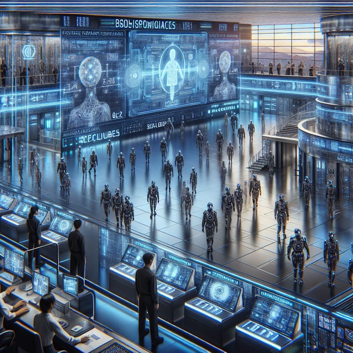 Futuristic Security Scene | Advanced Technology