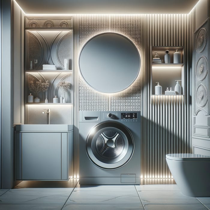 Creating a Super Trendy and Modern Bathroom with Washing Machine | Elegant Design