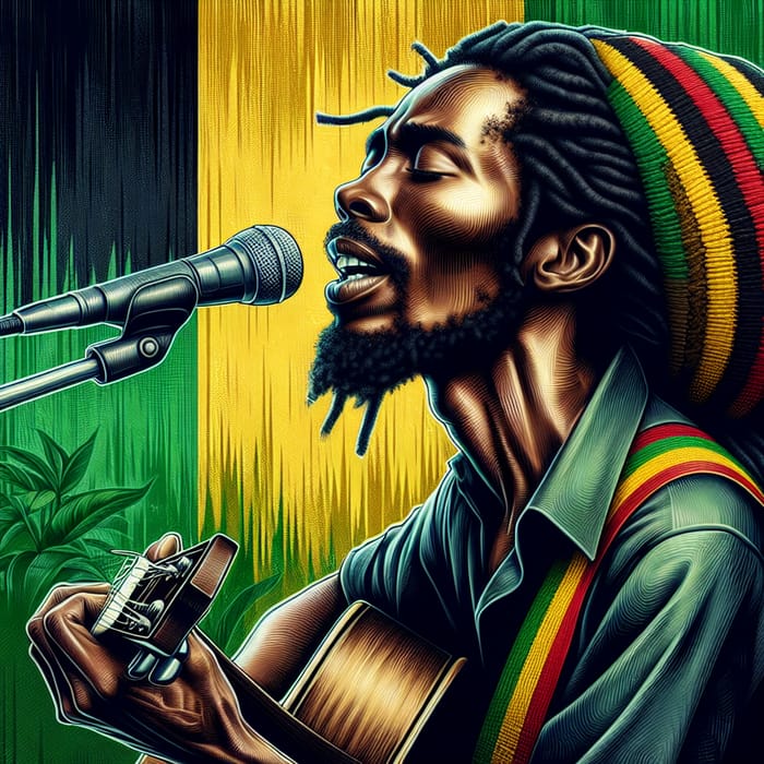 Bob Marley Art: Jamaican Flag Colors Inspiration