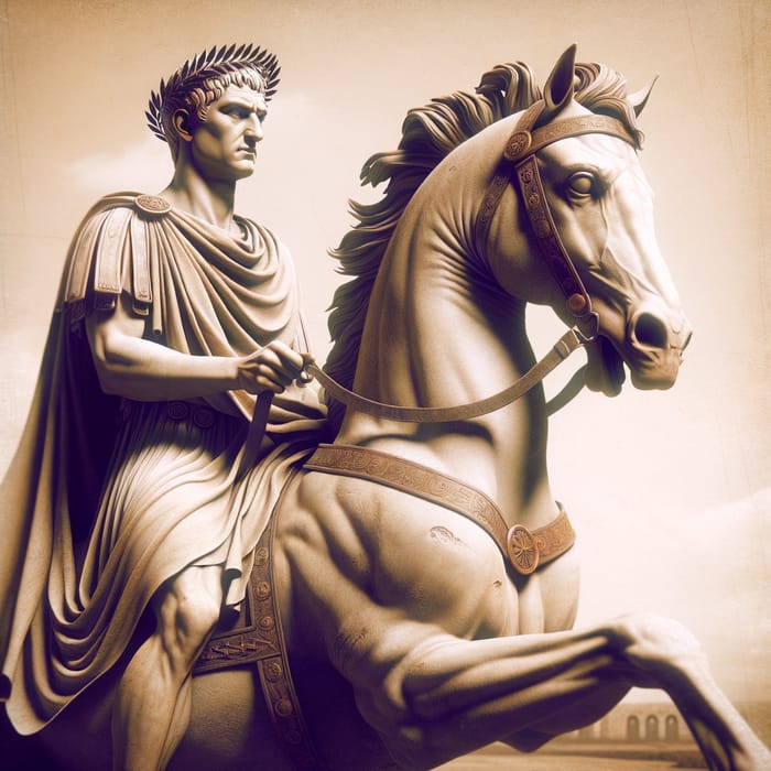 Marcus Aurelius on Horse: Stately Roman Ruler
