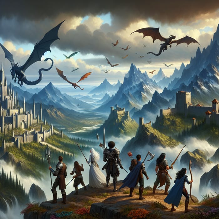 Majestic Lord of the Rings Painting: Epic Fantasy Battles & Characters