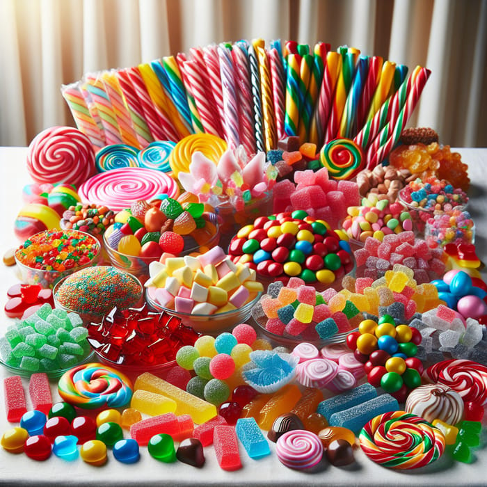 Colorful Assortment of Traditional Candy | Joyful Festive Treats