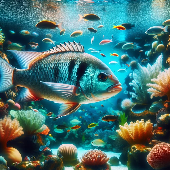 Colorful Underwater Fish in Vietnamese waters