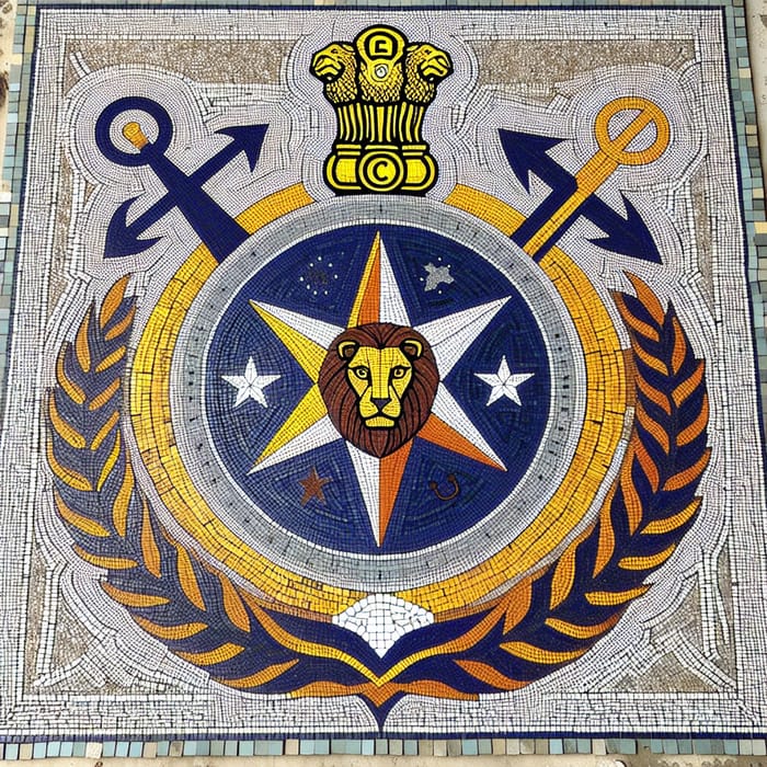 National Cadet Corps Emblem Mosaic - NCC Cadet India