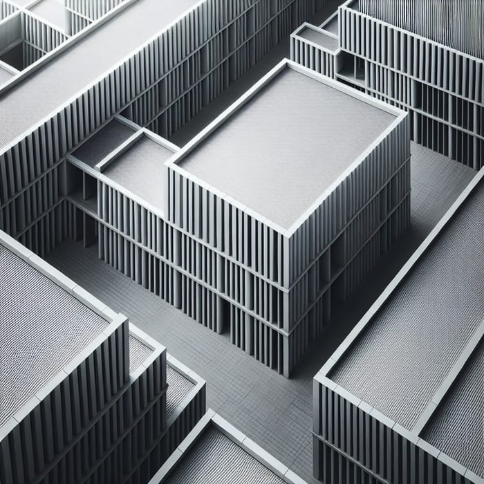 Contrasting Minimalist School Building: Gray Wood & Metal Facades