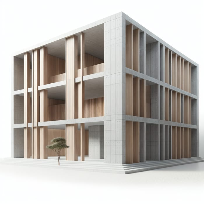 Modern Elegant School of Concrete & Wood | Minimalist Design