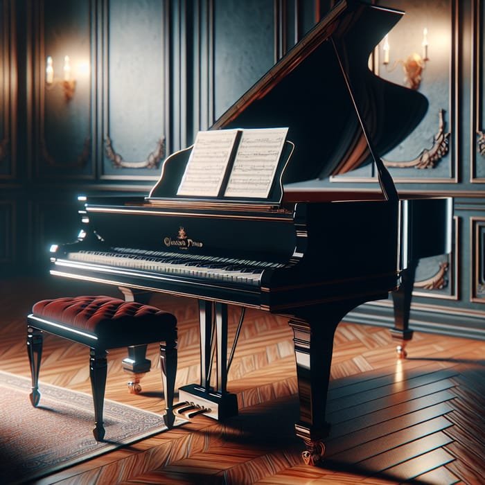 Elegant Classical Piano in Tastefully Decorated Room