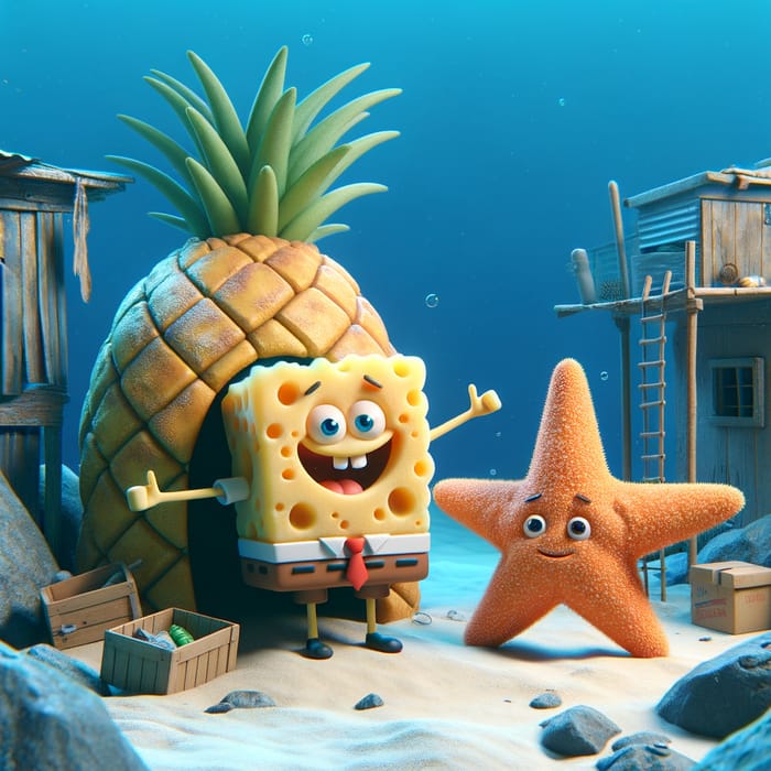 SpongeBob and Patrick Star in 3D Poverty