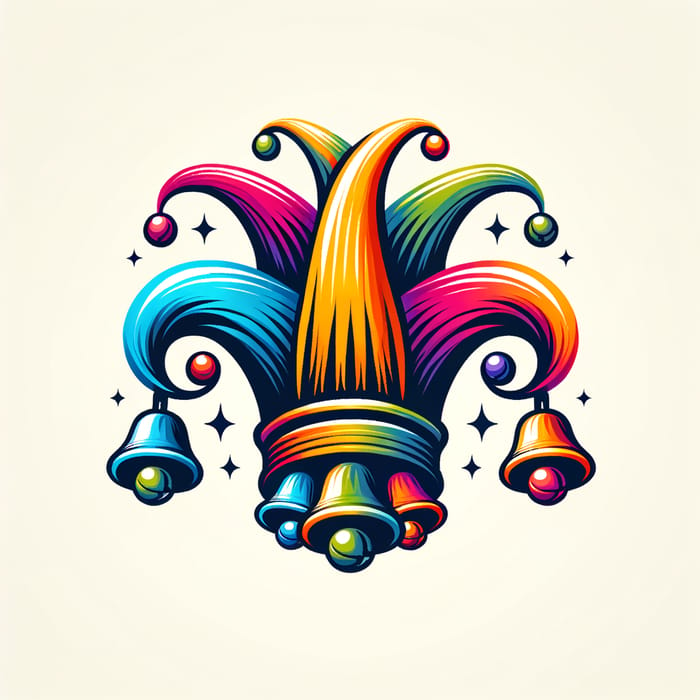 Colorful Jester Hat Logo for Vibrant Brand Identity
